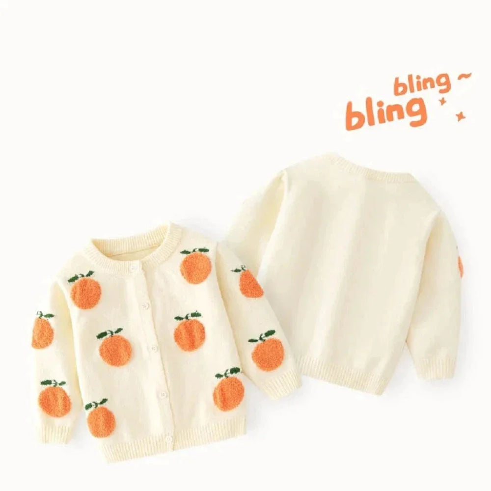 8 Orange Kids' Cardigan in Cream Color