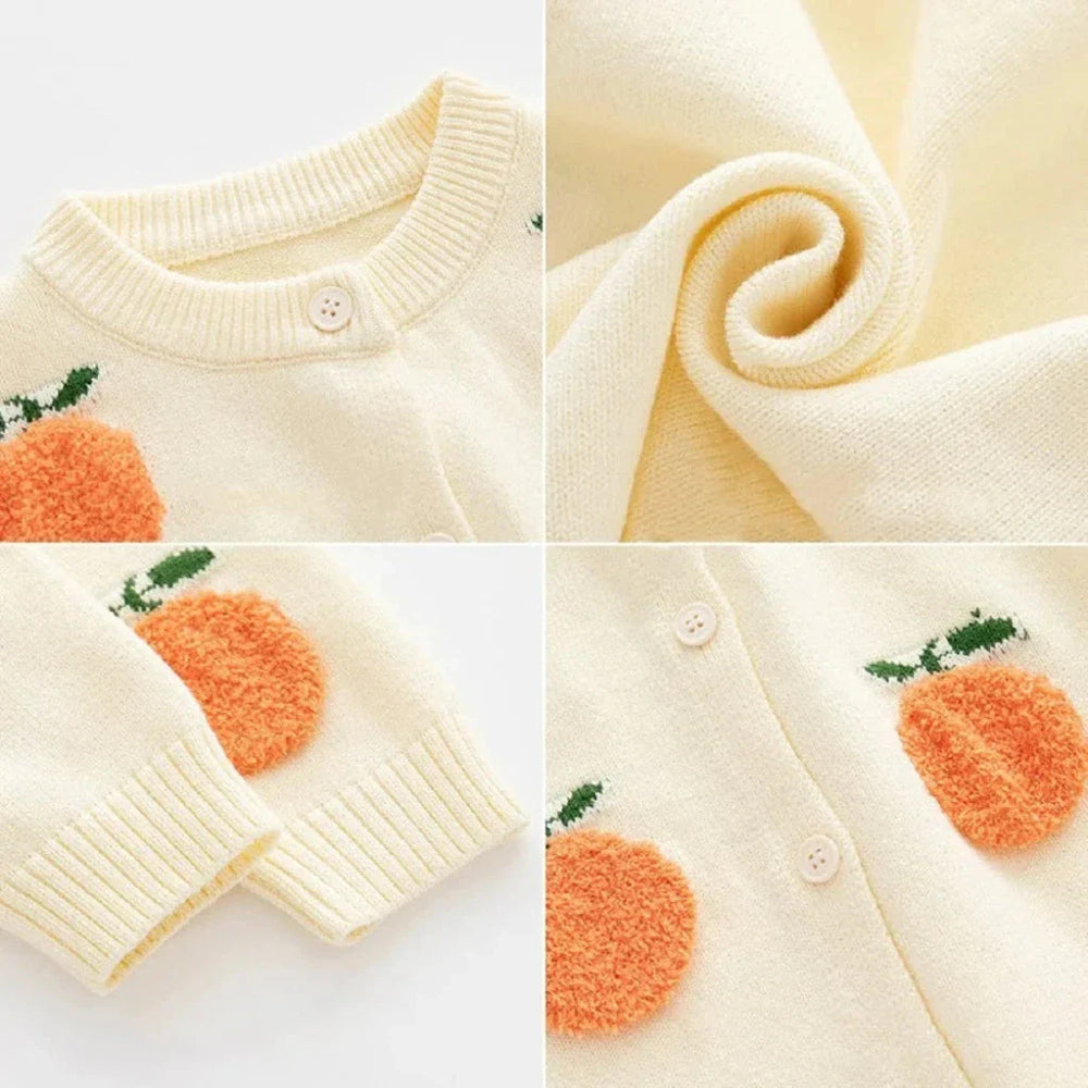 8 Orange Kids' Cardigan in Cream Color