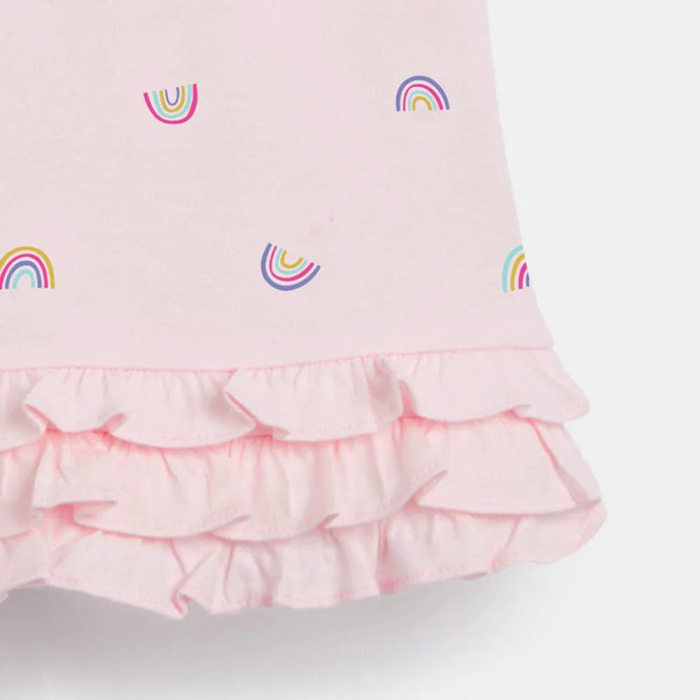 ! Pink Rainbow Meisjes Polo Jurk van 100% Katoen
